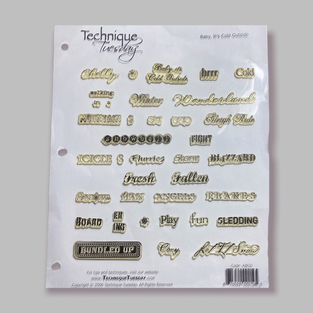 Technique Tuesday « Baby, it’s cold outside » Stamp Set